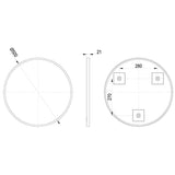 Tabo Moon Brushed Bronze Round Mirror 500 x 500mm