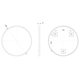 Tabo Moon Brushed Bronze Round Mirror 600 x 600mm