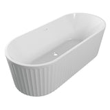 Tabo Neve Fluted Freestanding Bath 1700 x 750 x 570mm