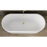 Tabo Neve Fluted Freestanding Bath 1700 x 750 x 570mm