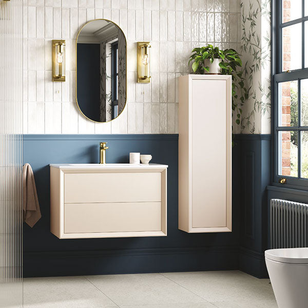 Tabo Orta Matt Cotton Wall Hung Tall Unit 345mm