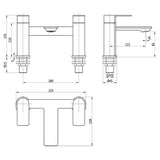 Tabo Roz Chrome Bath Filler Tap