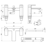 Tabo Roz Chrome Bath Shower Mixer Tap
