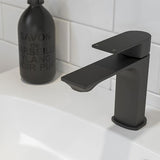 Tabo Roz Matt Black Basin Mixer Tap & Waste