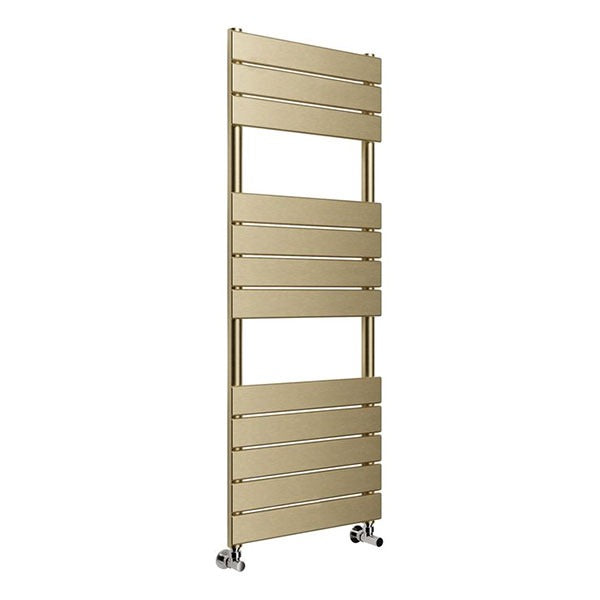 Tabo Seville Square Brushed Brass Ladder Radiator 500 x 1200 x 50mm