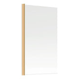 Tabo Single Straight Brushed Brass Bath Screen