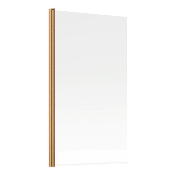 Tabo Single Straight Brushed Bronze Bath Screen