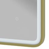 Tabo Space Front-Lit LED Brushed Brass Mirror 800 x 600mm