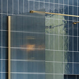 Tabo Splash Fresco Optional Fluted Glass Wetroom Side Panel Brushed Brass