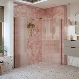 Tabo Splash Fresco wetroom with side panel in Brushed Bronze