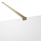 Tabo Splash Fresco Optional Fluted Glass Wetroom Side Panel Brushed Bronze 800mm