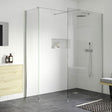 Splash Fresco Optional Wetroom Side Panel Chrome (with wetroom panel)