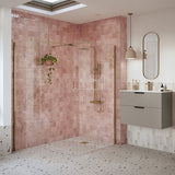 Tabo Splash Fresco Wetroom & Side Panel Brushed Bronze
