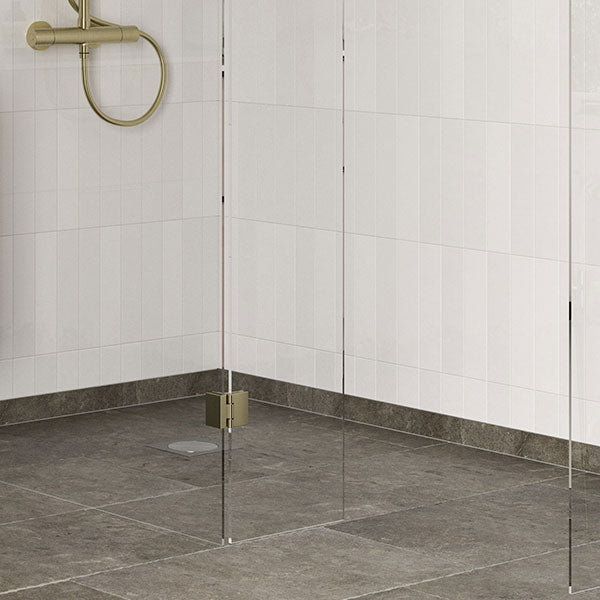 Tabo Splash Fresco Optional Wetroom Splash Panel Brushed Brass 300mm