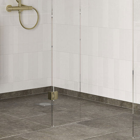 Tabo Splash Fresco Optional Wetroom Splash Panel Brushed Brass 300mm