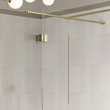 Tabo Splash Fresco Optional Wetroom Splash Panel Brushed Brass 300mm