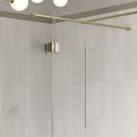Tabo Splash Fresco Optional Wetroom Splash Panel Brushed Brass 300mm