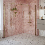 Tabo Splash Fresco Wetroom & Side Panel Brushed Bronze 