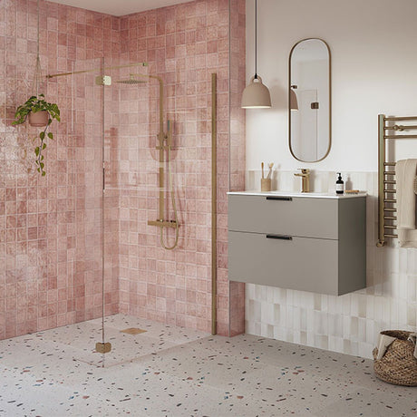 Tabo Splash Fresco Wetroom & Splash Panel Brushed Bronze