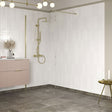 Tabo Splash Fresco Wetroom Panel Brushed Brass