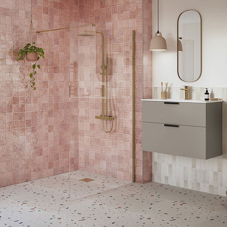 Tabo Splash Fresco Wetroom Panel Brushed Bronze