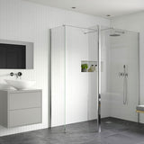 Tabo Splash Fresco Wetroom Panel (with side & rotatable panels) Chrome