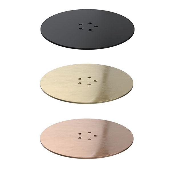 Optional waste covers - Black, brushed brass & brushed bronze