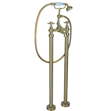 Tabo Stratford Brushed Brass Floor Standing Bath Shower Mixer Tap