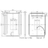 Tabo Theatre Front-Lit Brushed Bronze LED Mirror 500 x 700mm