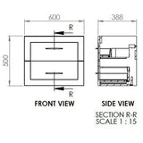 Tabo Treviso Matt Peony Wall Hung 2 Drawer Basin Unit & Basin 615mm