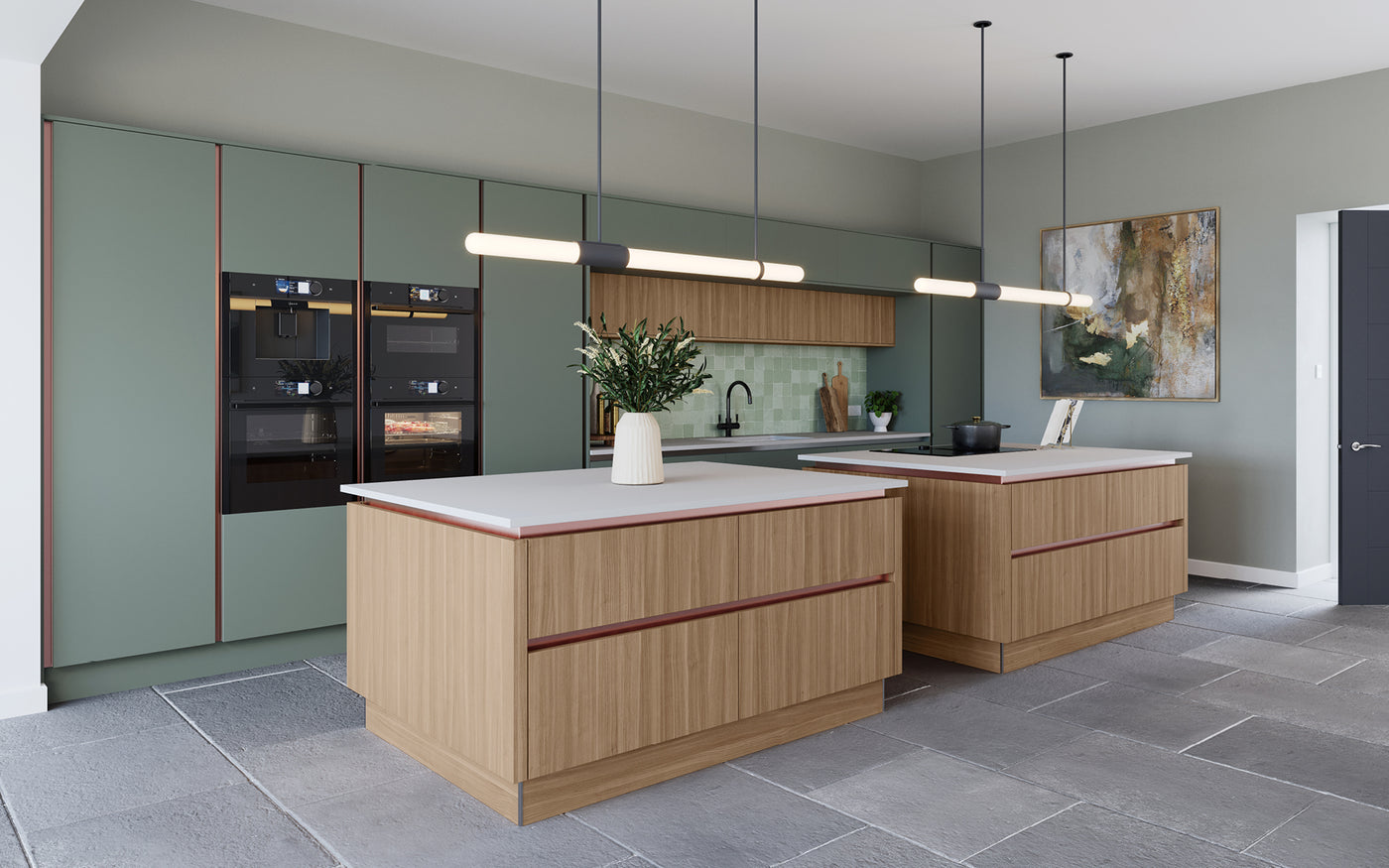 TEXTURA HL Walnut Light & UNO Reed Green