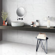 Toledo White Gloss Wall Tiles (pictured with decor tiles)