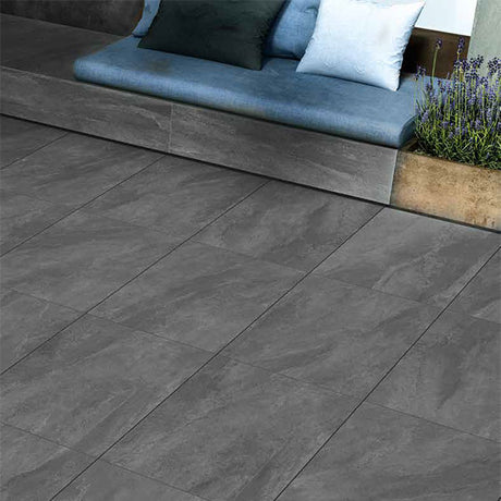 Unicom Starker Board_2thick Graphite Rett Outdoor Tiles