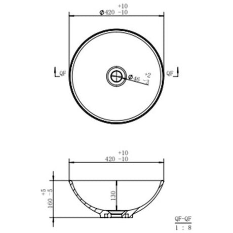 Wallace White Round Washbowl 410mm