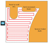 The loose heating wire is generally used for irregularly shaped areas, like bathrooms.