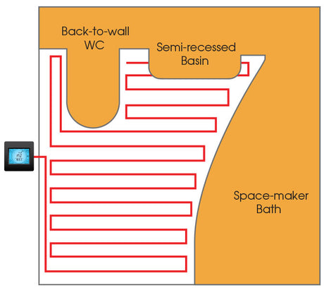 The loose heating wire is generally used for irregularly shaped areas, like bathrooms.