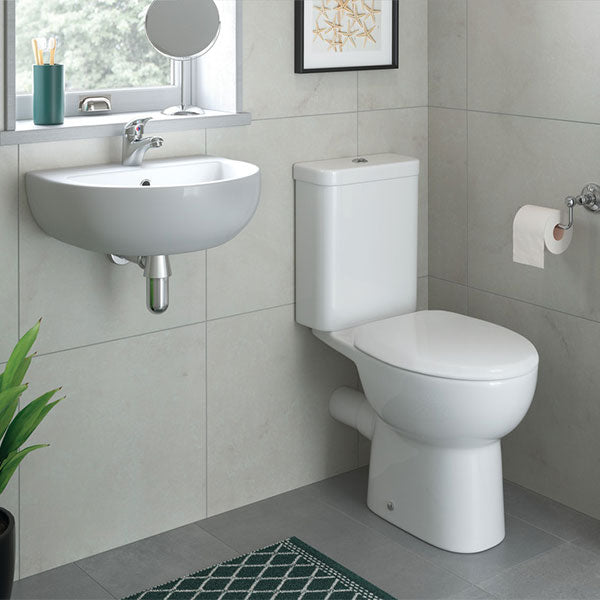 Westminster 1TH Cloakroom Basin & Bottle Trap 450 x 400mm