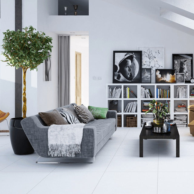 Bianca White Rectified Matt Tile 60 x 60cm