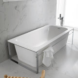 MODUL KRION White Bathtub with inox steel frame