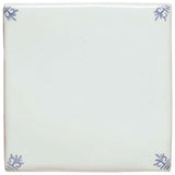 Winchester Classic Delft White Blanc With Corners Field Tile 12.7 x 12.7cm