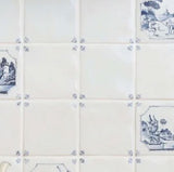 Winchester Classic Delft White Blanc With Corners Field Tile 12.7 x 12.7cm