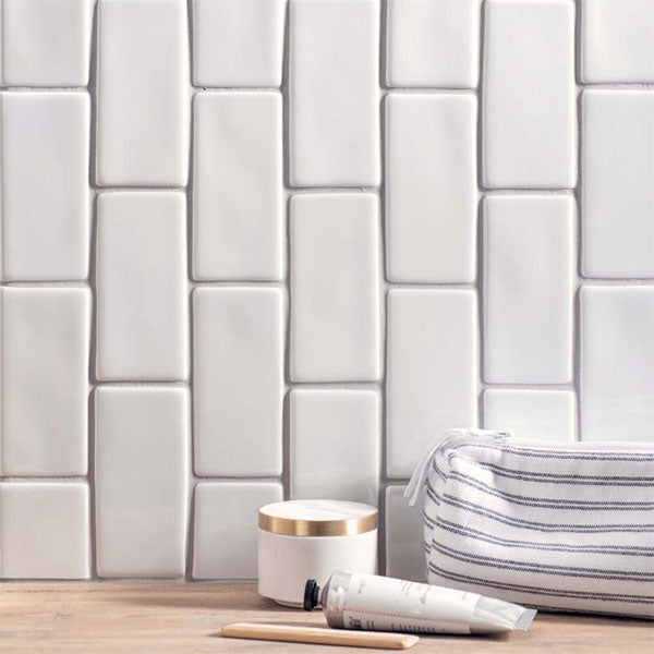 Winchester Classic Delft White Half Tile 12.7 x 6.3cm
