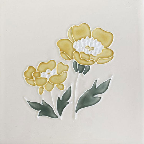 Winchester Classic Floral Tubelined Buttercup 12.7 x 12.7cm