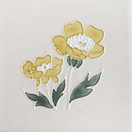 Winchester Classic Floral Tubelined Buttercup 12.7 x 12.7cm