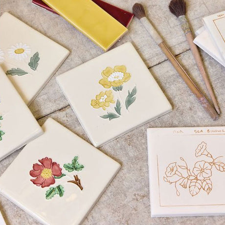 Winchester Classic Floral Tubelined Buttercup 12.7 x 12.7cm