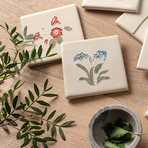 Winchester Classic Floral Tubelined Sea Bindweed 12.7 x 12.7cm