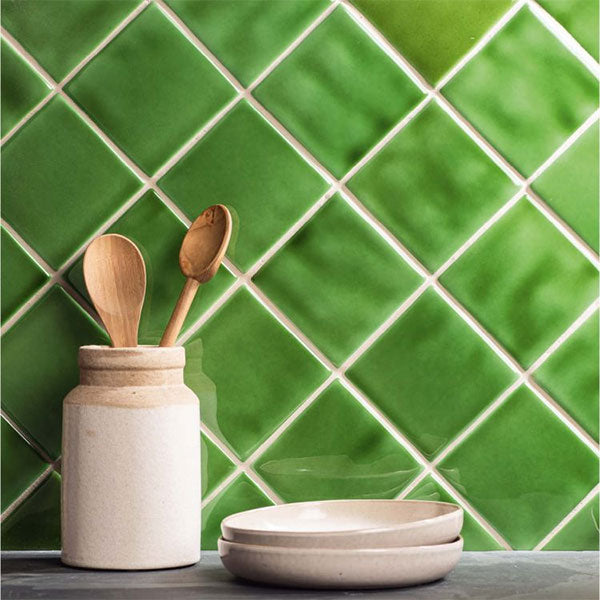 Winchester Classic Lime Green Field Tile 12.7 x 12.7cm