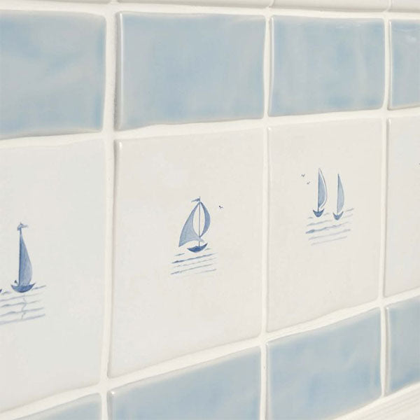 Winchester Classic Sky Blue Half Tile 12.7 x 6.3cm