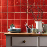 Winchester Classic Vermillion Field Tile 12.7 x 12.7cm
