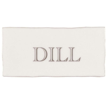 Winchester Residence Dill in Grey on Cotton Half Tile 13 x 6.3cm